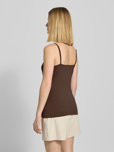 s.Oliver RED LABEL Slim Fit Top mit verstellbaren Spaghettiträgern Schoko 5