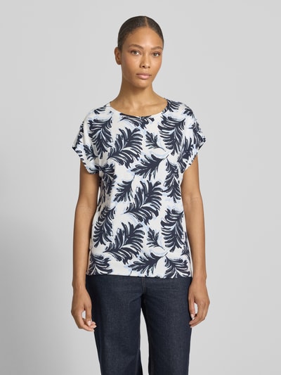 Tom Tailor Regular Fit T-Shirt aus Viskose-Mix  Marine 4