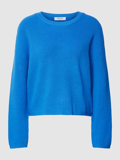 MSCH Copenhagen Gebreide pullover met extra brede schouders, model 'Marthea' Blauw - 2