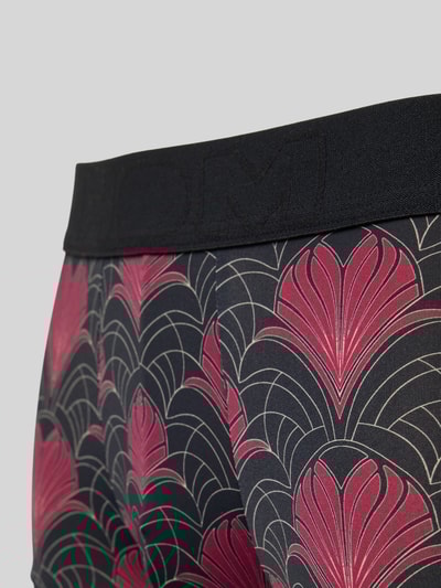 HOM Trunks mit floralem Allover-Print Modell 'Carlyle' Bordeaux 2