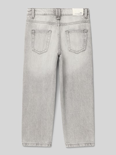 Mango Jeans im Used-Look mit Eingrifftaschen Mittelgrau Melange 3