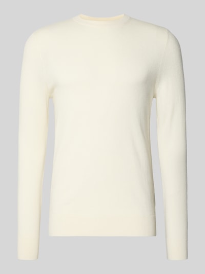 Christian Berg Men Strickpullover aus Wolle-Kaschmir-Mix Offwhite Melange 2