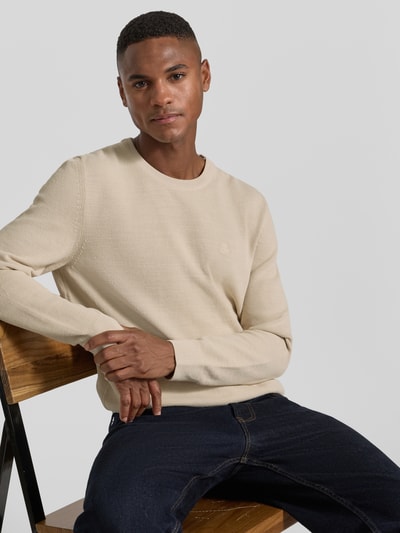 Marc O'Polo Regular Fit Strickpullover aus reiner Baumwolle Ecru 3