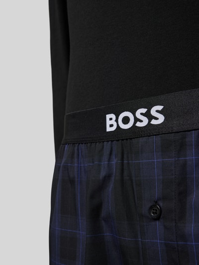 BOSS Regular Fit Pyjama aus Baumwoll-Mix Modell 'ANTHONY' Dunkelblau 2