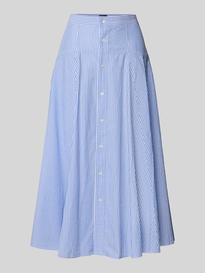 Polo Ralph Lauren Midirock mit Knopfleiste Blau 2