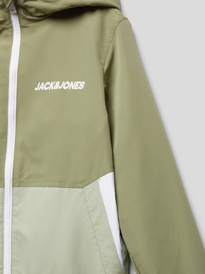 Jack & Jones Jack met capuchon, model 'ERUSH' Rietgroen - 2