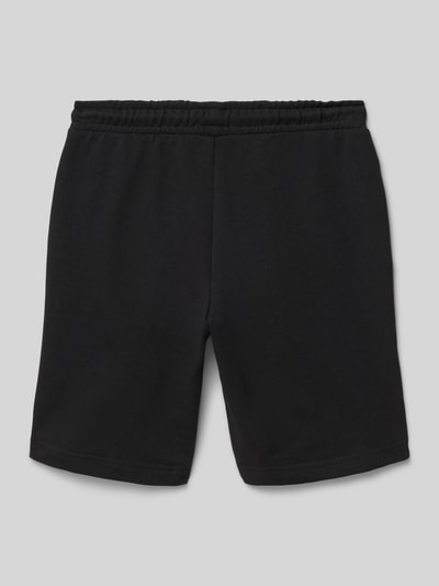 Productfoto, Shorts met logo-print model 'GORDON' van Jack & Jones, katoenmix, loose fit, elastische taille met trekkoord, zijzakken, kinder shorts, zwart, context volgens gegeven specificaties