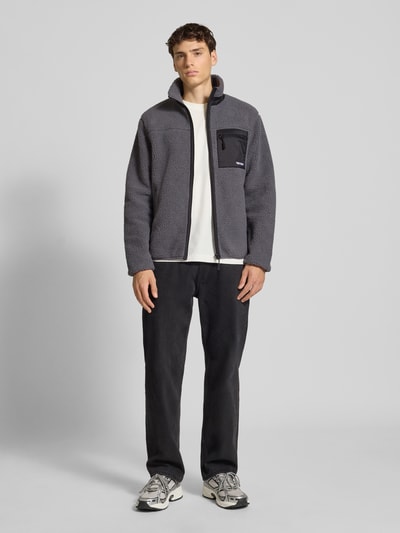 REVIEW Bluza rozpinana ze stójką Ciemnoszary 1