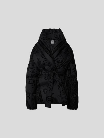 Bacon Daunenjacke mit Allover-Muster Schwarz 2