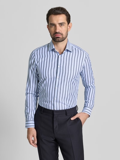 Jake*s Regular fit zakelijk overhemd met kentkraag Marineblauw - 4