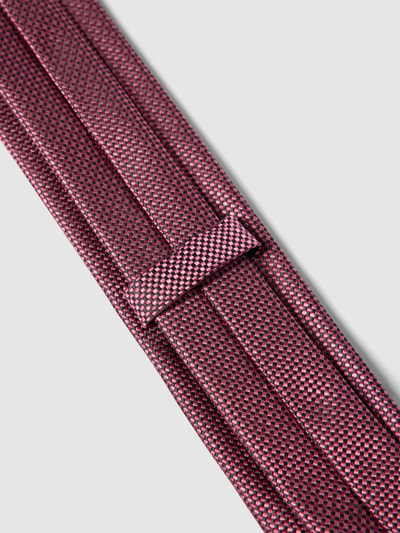 BOSS Slim Fit Krawatte mit Strukturmuster Fuchsia 4