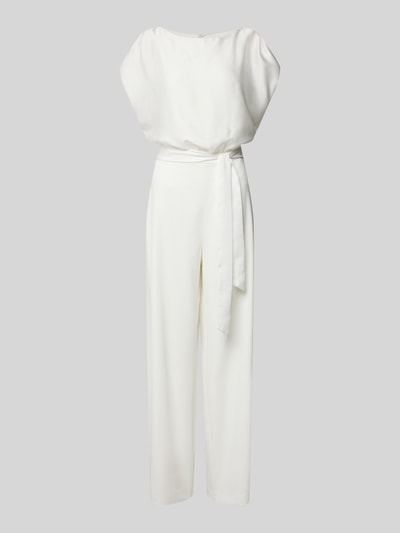 Swing Jumpsuit mit Taillengürtel Offwhite 2