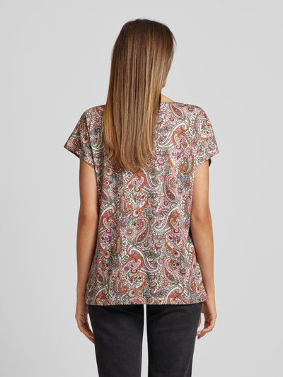 Soyaconcept T-shirt ze wzorem paisley model ‘Felicity’ Mocnoróżowy 5