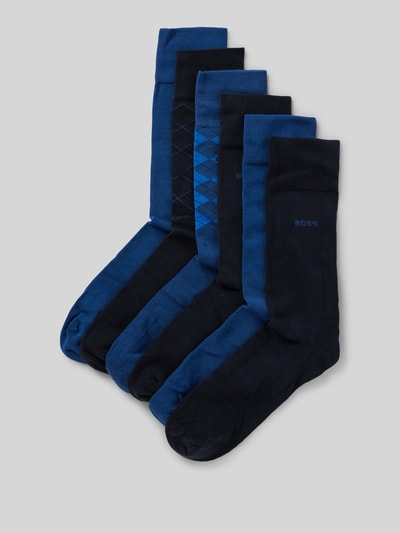 BOSS Socken mit Label-Stitching im 6er-Pack Marine 1