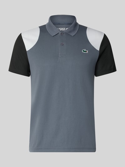 Produktfoto, Regular Fit Sport-T-Shirt im Colorblock-Design von Lacoste in Blau, Weiß und Schwarz mit glatter Textur, Herren Sport-T-Shirt von Lacoste Sport