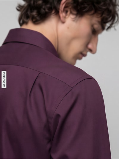 Seidensticker Regular Fit Businesshemd aus reiner Baumwolle Modell 'New Kent' Bordeaux 3