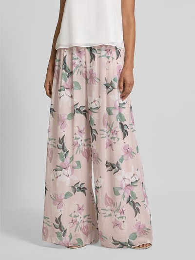 Christian Berg Cocktail Spodnie w stylu Marleny Dietrich o kroju relaxed fit z elastycznym pasem Jasnoróżowy 4