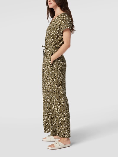 Tom Tailor Jumpsuit mit Tunnelzug am Bund Olivgrün 4