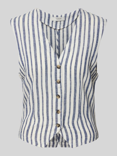 B.Young Linnen gilet met V-hals, model 'FALAKKA' Bleu - 2