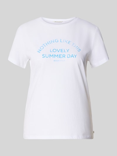 Tom Tailor Denim Regular Fit T-Shirt aus reiner Baumwolle Weiss 2