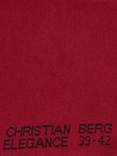 Christian Berg Men Sokken van katoenmix in een set van 2 paar  Donkerrood - 3