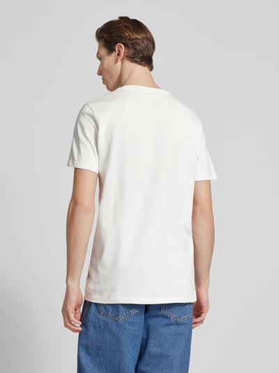 Blend T-Shirt mit Motiv- und Statement-Print Offwhite 5