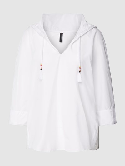 Marc Cain Bluse mit Seiden-Anteil in unifarbenem Design Weiss 2