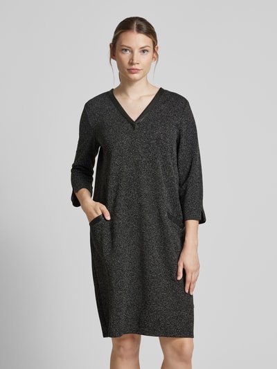 ROBE LÉGÈRE Knielanges Kleid mit V-Ausschnitt Black 4