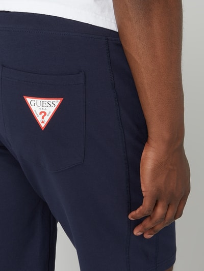 Guess Slim fit sweatshorts met stretch Donkerblauw - 3