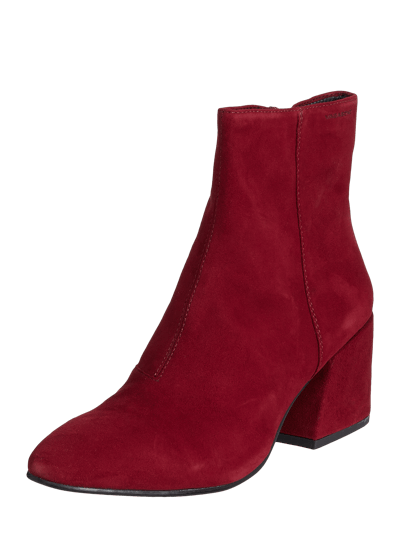 Vagabond Stiefelette aus Veloursleder Dunkelrot 1