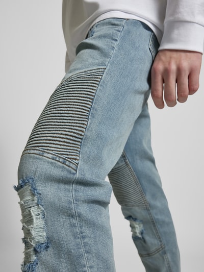 2Y Studios Jeans in used-look, model 'OSCAR' Jeansblauw - 3