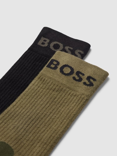 BOSS Socken mit Label-Schriftzug im 2er-Pack Modell 'Sport' Oliv 2