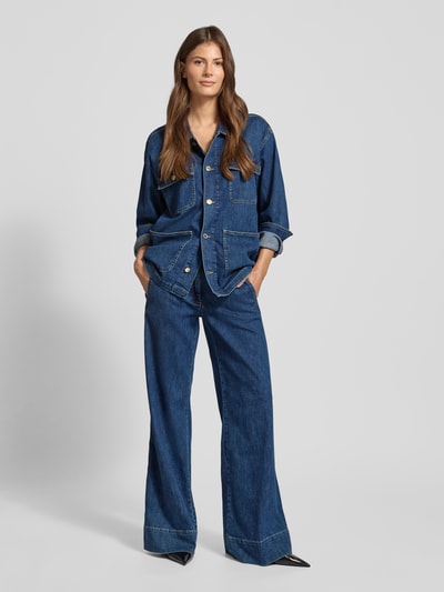 Windsor Wide Leg Jeans mit seitlichen Eingrifftaschen Blau 1