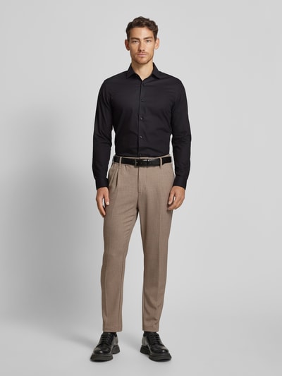 Jack & Jones Premium Slim fit vrijetijdsoverhemd met kentkraag, model 'PARKER' Zwart - 1