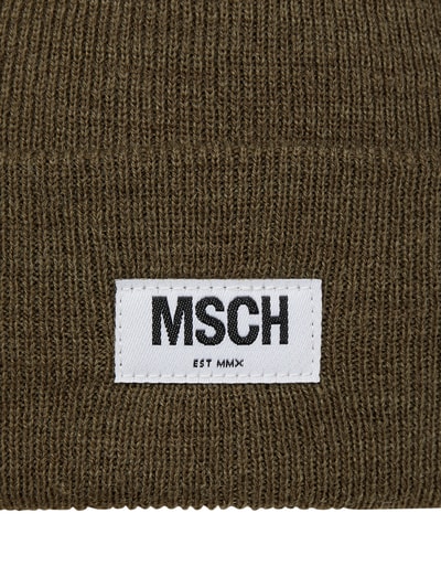 MSCH Copenhagen Beanie mit Logo Modell 'Mojo' Oliv 2