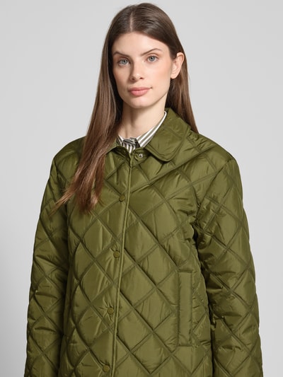 Gant Regular fit gewatteerd jack met platte kraag, model 'Quilted' Lichtgroen - 3