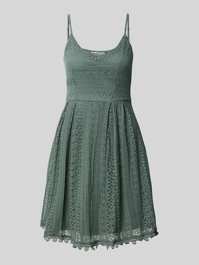 Produktfoto, Tailliertes Trägerkleid aus Baumwoll-Mix Modell 'HELENA' von Only, Optik: Unifarben, Passform: Tailliert, Mini-Länge, Henley-Ausschnitt, grafische Struktur, Nahtreißverschluss, Baumwoll-Mix