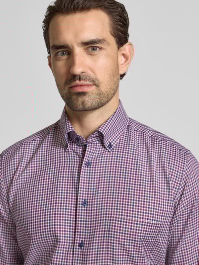 ETERNA Modern fit zakelijk overhemd met button-downkraag Rood - 3