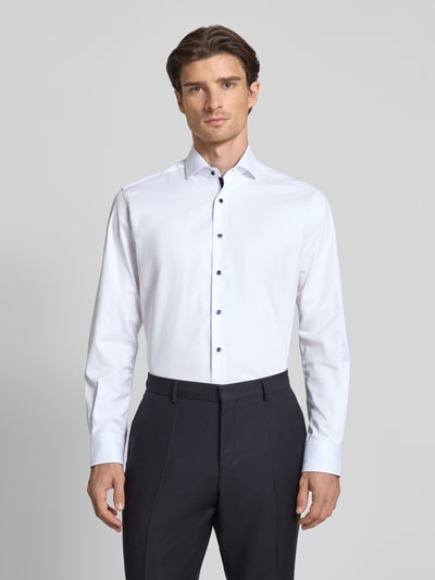 ETERNA Regular Fit Businesshemd aus Baumwolle mit Kentkragen Weiss 4