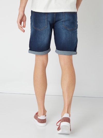 REVIEW Stone Washed Jeansshorts im  5-Pocket-Design Dunkelblau 5