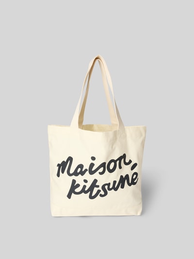 MAISON KITSUNÉ Shopper aus reiner Baumwolle Ecru 2