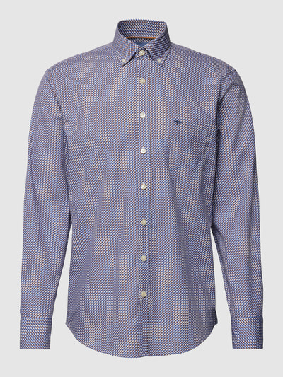 Fynch-Hatton Slim fit vrijetijdsoverhemd met button-downkraag Donkerblauw gemêleerd - 2