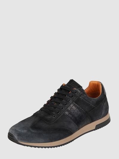 Cinque Sneakers van leer, model 'Cigastone' Zwart - 1