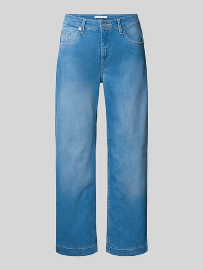Produktfoto, Culotte im Used-Look mit Eingrifftaschen von MAC, bawełniany miks ze stretchem, niebieski denim, zwężana, szerokość w rozmiarze 36: 40 cm, długość wewnętrzna nogawki: 69 cm