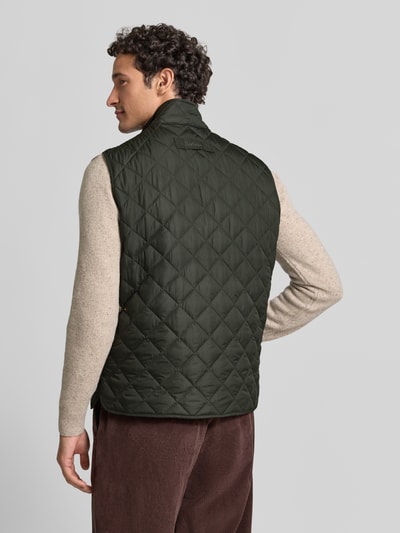 Barbour Slim Fit Weste mit Logo-Stitching Modell 'NEW LOWERDALE' Dunkelgruen 5