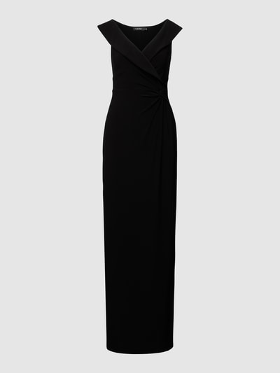 Lauren Dresses Avondjurk in wikkellook, model 'LEONIDAS' Zwart - 2
