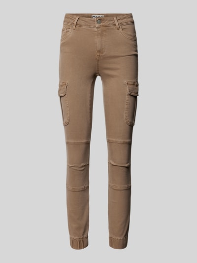 Only Slim fit cargojeans met elastische pijpboord, model 'MISSOURI' Camel - 2