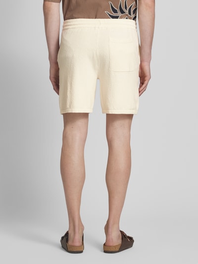 Only & Sons Regular fit sweatshorts met structuurmotief, model 'FRANKIE' Offwhite - 5