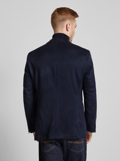 BOSS 2-knoops colbert van viscose met reverskraag, model 'Janson' Marineblauw - 5