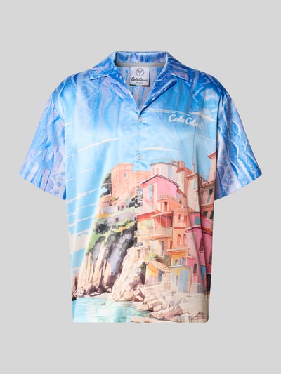 CARLO COLUCCI Oversized Freizeithemd mit Knopfleiste Multi Stylebop 2